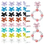 32Pcs 8 Colors Brass Clip-on Earrings