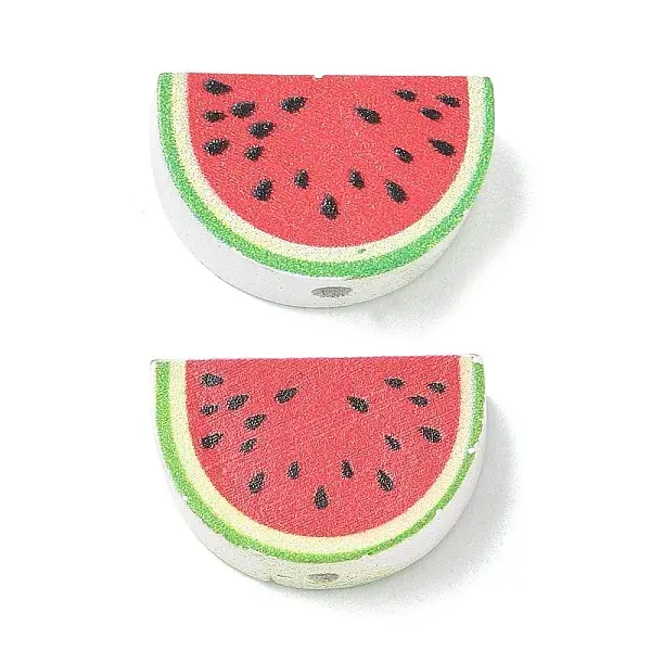 Summer Themed Printed Wood Beads