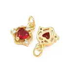 Brass Micro Pave Cubic Zirconia Charms