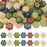 70Pcs 7 Colors Transparent Glass Beads