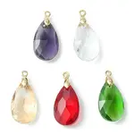 Brass with Glass Pendants