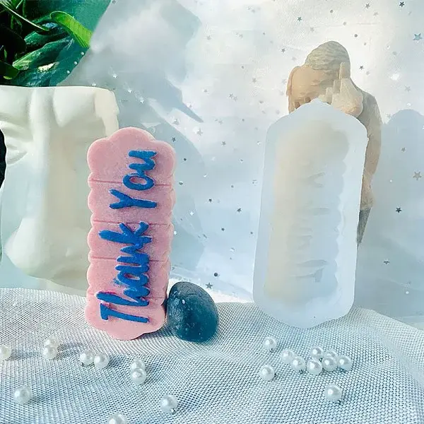 Wavy Letter Silicone Candle Mold