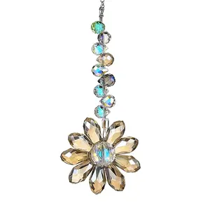 Glass Flower Hanging Suncatchers