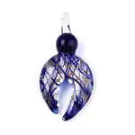 Handmade Silver Foil Lampwork Big Pendants