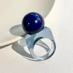 Resin Round Bead Finger Rings