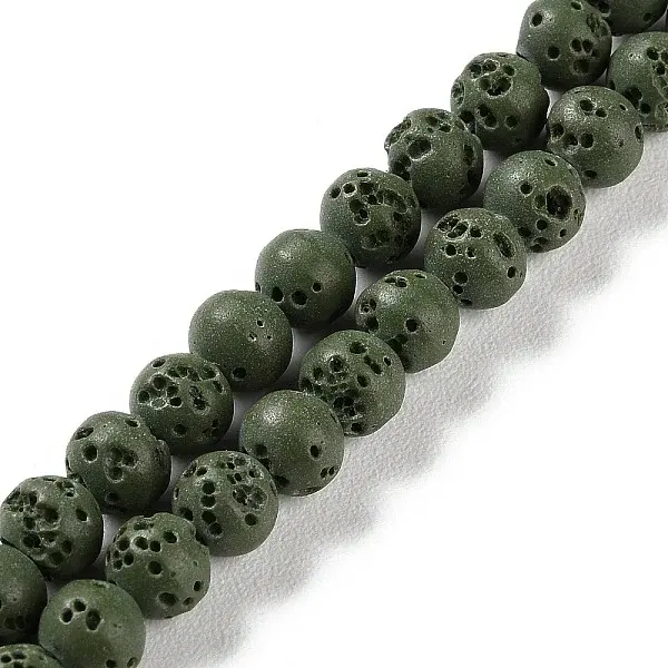 Synthetic Lava Rock Dyed Beads Strands