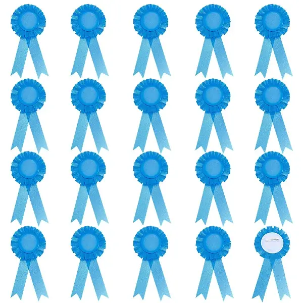 20Pcs Polyester Ribbon Brooches