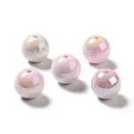 UV Plating Opaque Rainbow Iridescent Acrylic Beads