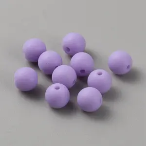 Acrylic Frosted Round Beads
