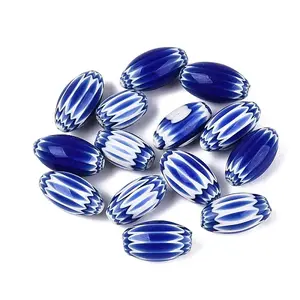 Handmade Millefiori Glass Barrel Beads