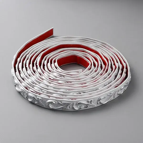 PVC Flowers Pattern Mirror Self-adhesive Sticker