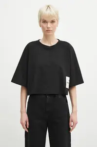 Fiorucci Bavlnené tričko Fiorucci Logo Label Cropped Padded
