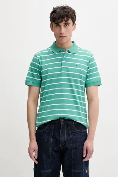 Tommy Jeans  polo pánské bavlněné