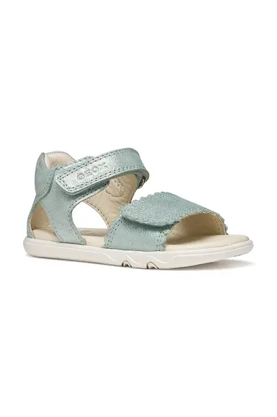 Geox Detské kožené sandále Geox SANDAL STEPPIEUP