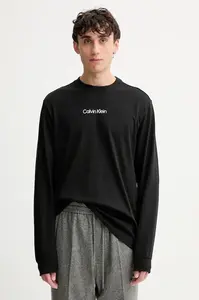 Bavlnené tričko s dlhým rukávom Calvin Klein