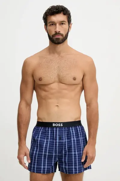 BOSS boxerky pánské bavlněné 2P Boxer Shorts EW 2-pack
