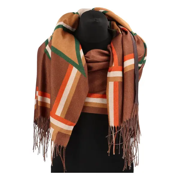 Dámská šála hnědá - Dan Voatoo