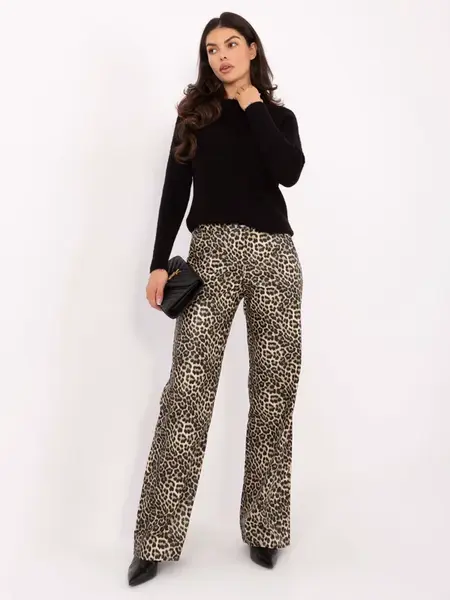 Leopardí vzorované kalhoty