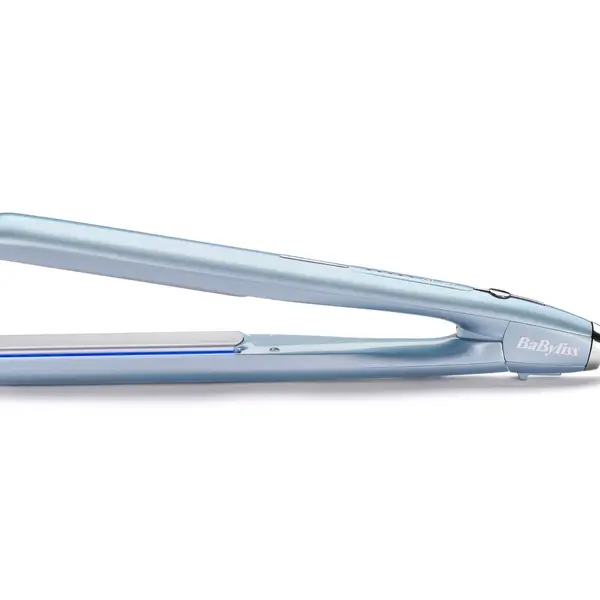 Žehlička na vlasy s duální ionizací Babyliss Hydro-Fusion Styler - světle modrá (ST573E) + dárek zdarma