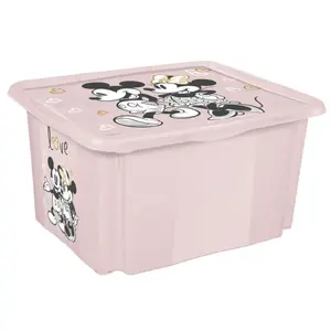 Úložný box s víkem malý "Minnie", Růžová