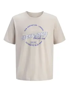 Jack & Jones Plus Tričko  tmelová / modrá / biela