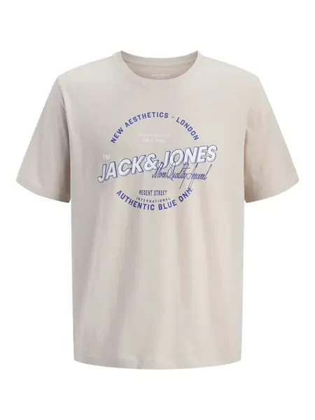Jack & Jones Plus Tričko  tmelová / modrá / biela