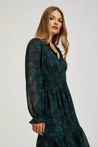 Marisse Chiffon Dress With A Floral Pattern