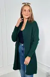 Sweater with batwing sleeve dark green