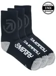 Unisex ponožky meatfly long triple pack bike černá l