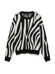 VERO MODA Sveter 'VMSilje'  krémová / čierna