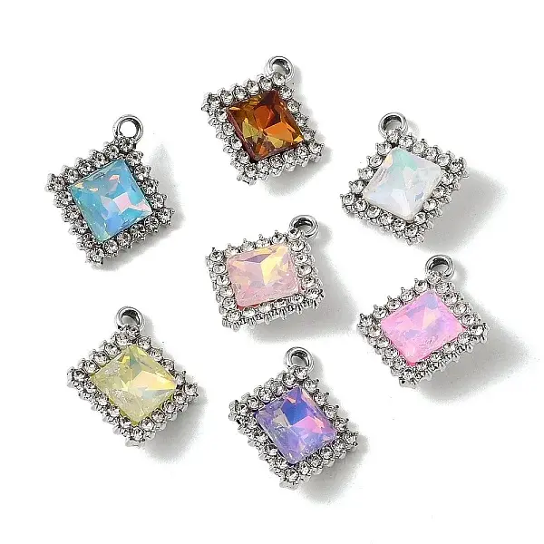 UV Plating Alloy Glass Pendants