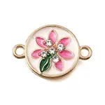 Alloy Rhinestone Enamel Connector Charms