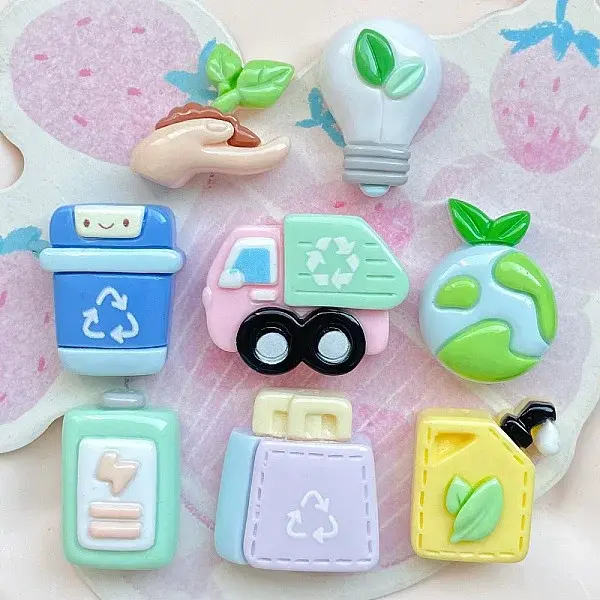 Environmental Protection Series Opaque Resin Cabochons
