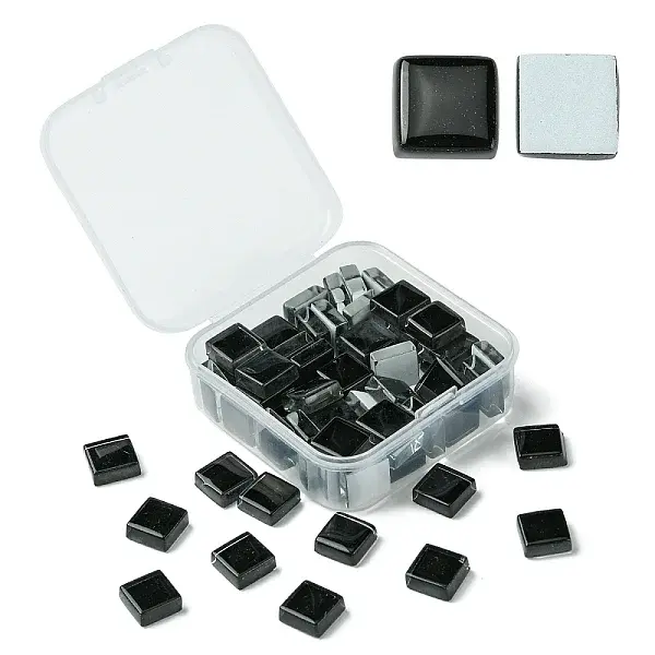 60Pcs Transparent Glass Cabochons