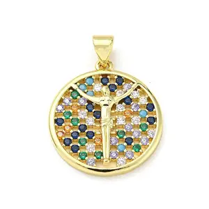 Brass with Cubic Zirconia Pendants
