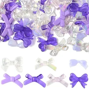 70Pcs 7 Styles Opaque & Transparent Acrylic Beads