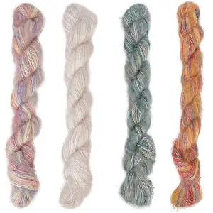 4 Rolls 4 Colors Gradient Mohair Yarn