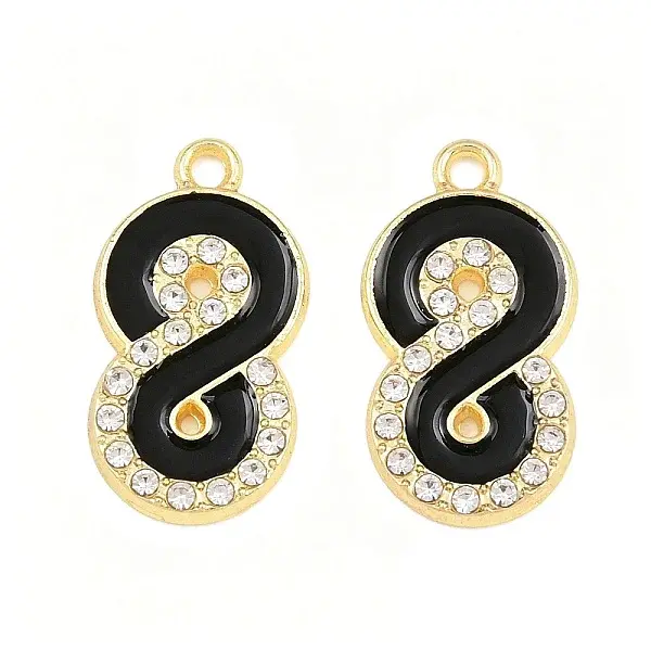 Alloy Black Enamel Pendants