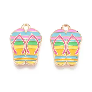 Beach Theme Alloy Enamel Pendants