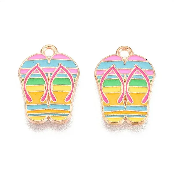 Beach Theme Alloy Enamel Pendants