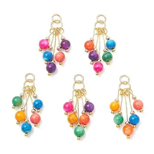 Dyed Natural Freshwater Shell Pendants