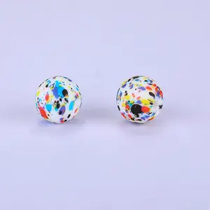 Printed Round Silicone Focal Beads