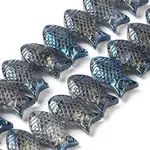 Electroplate Transparent Glass Beads Strands