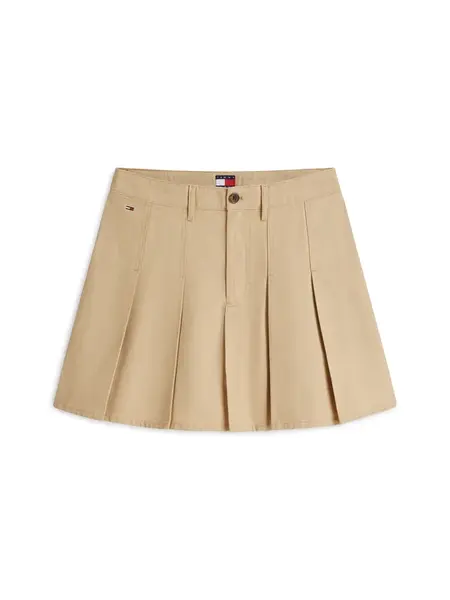 Tommy Jeans Sukňa 'Washed Pleated Mini'  béžová