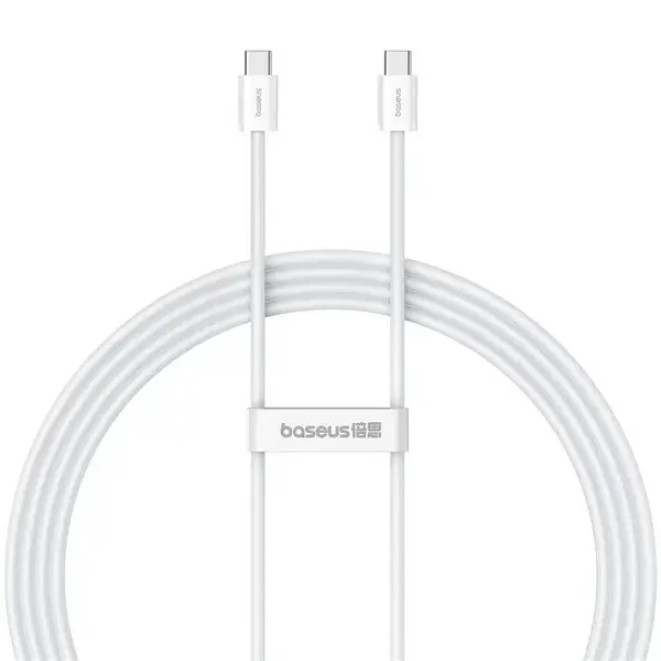 Datový kabel Baseus Superior Series 2 Fast Charging USB-C - USB-C 30W 1m, bílá