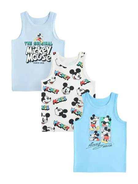 Next Tričko 'Mickey Mouse'  modrá / svetlomodrá / čierna / biela