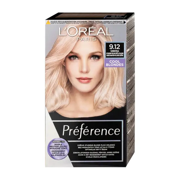 Permanentní barva Loréal Préférence 9.12 studená velmi světlá blond - L’Oréal Paris + dárek zdarma