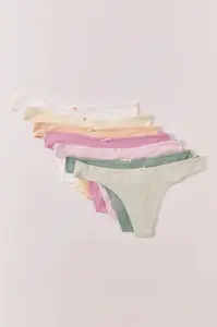 women'secret tangá dámske bavlnené s elastanom 7-pak