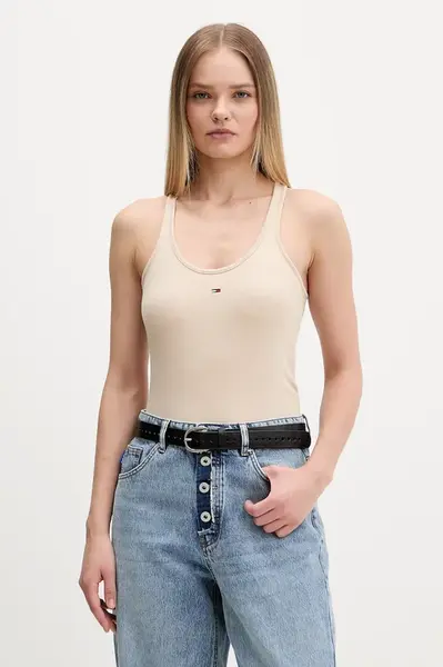 Tommy Jeans Tielko dámske bavlnené s elastanom