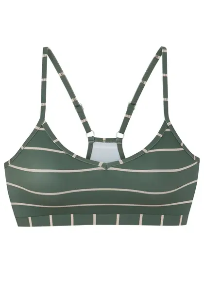 BENCH Bikinový top  krémová / tmavozelená